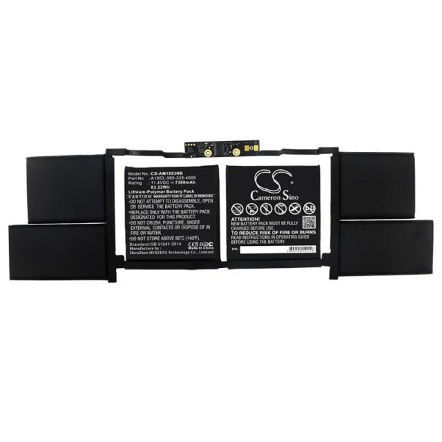 Батерия за лаптоп Apple MacBook Pro 15 inch TOUCH BAR A1990 2019 A1953  LiPo 11.4V 7300mAh CAMERON SINO 