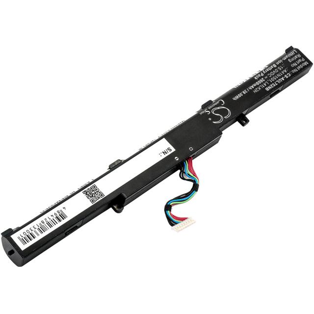 Laptop Battery  ASUS GL752JW, VivoBook Pro N552VW-FI035T, VivoBook Pro N752VX-GC084T, A41N1501 LiIon 15V 2600mAh CAMERON SINO 