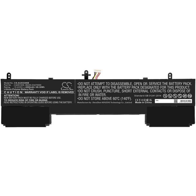 Laptop Battery  ASUS UX534FA, ZenBook 15 UX534FA-A8038R, C42N1839 LiPo 15.4V 4500mAh CAMERON SINO 