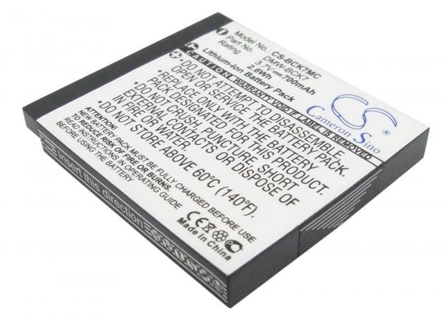 Camera Battery for Panasonic Lumix DMC-S3 3.7V 700 mAh DMW-BCK7 Cameron Sino 