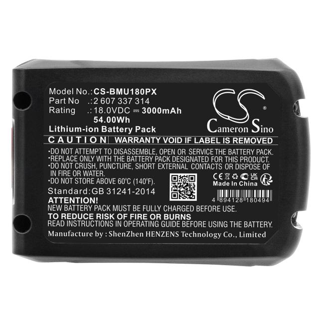 Батерия  акумулаторен трион  BOSCH AdvancedCut 18 1600A005B0 LiIon 18V 3000mAh Cameron Sino 