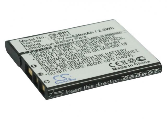Camera Battery for SONY  NP BN1  LiIon 3.7V 630mAh Cameron Sino 