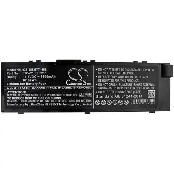 Laptop Battery for DELL Precision 15 7000, Precision 7510, 7520  0FNY7 LiIon 11.1V 7900mAh CAMERON SINO