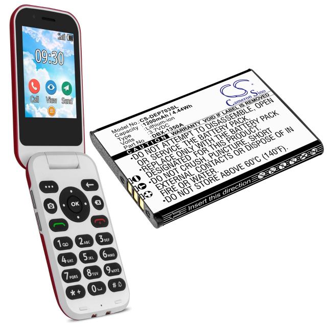 Mobile battery  DORO 7030, 7031, 7080, DFC-0270  DBX-1350A LiIon 3,7V 1200mAh CAMERON SINO 