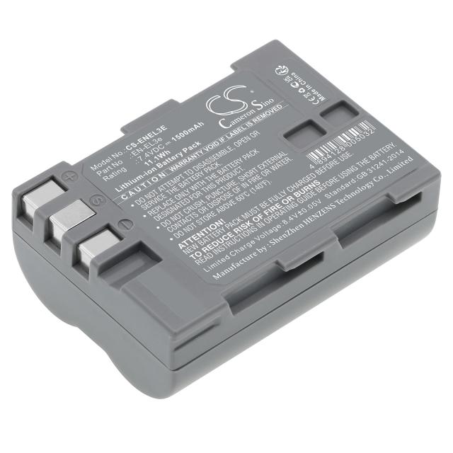 Camera Battery for NIKON EN-EL3E  Li-Ion 7.4V 1500mAh Cameron Sino 