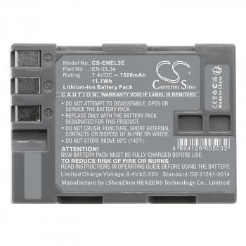 Camera Battery for NIKON EN-EL3E  Li-Ion 7.4V 1500mAh Cameron Sino