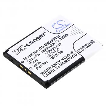 Mobile battery  Sony Z800, G700, K800i, Z750 BST-33 LiIon  3,7V 900 mA Cameron Sino