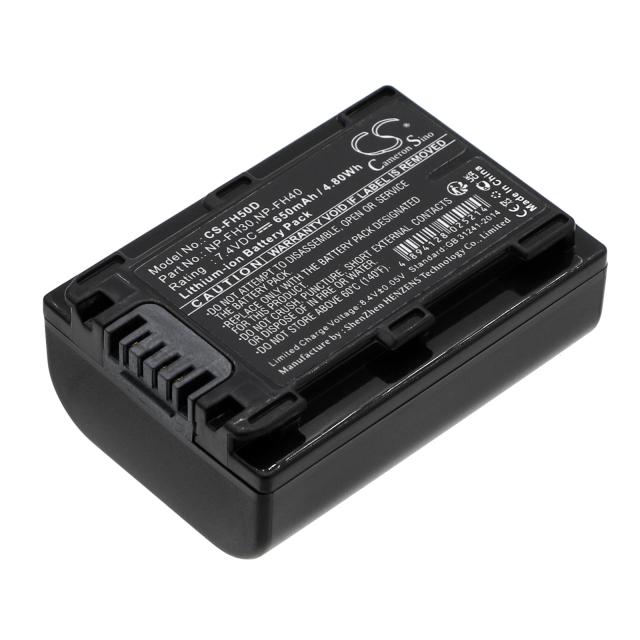 Camera Battery for SONY NP-FH50D LiION  7,4V 650mAh  Cameron Sino 
