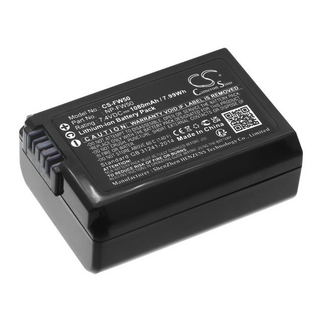 Camera Battery for Sony NP-FW50  LiIon  7.4V 1080mAh Cameron Sino 