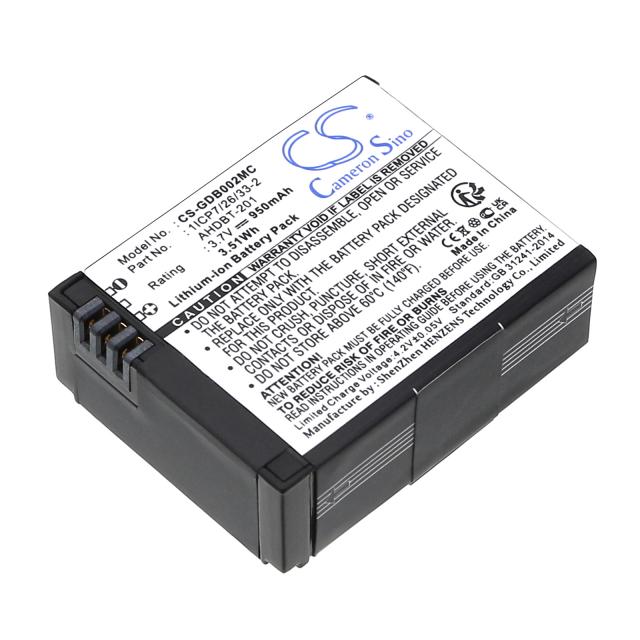 Батерия за камера GO PRO Hero 3; HERO 3 Plus  AHDBT-201  3,7V 950mAh LIIon Cameron Sino 
