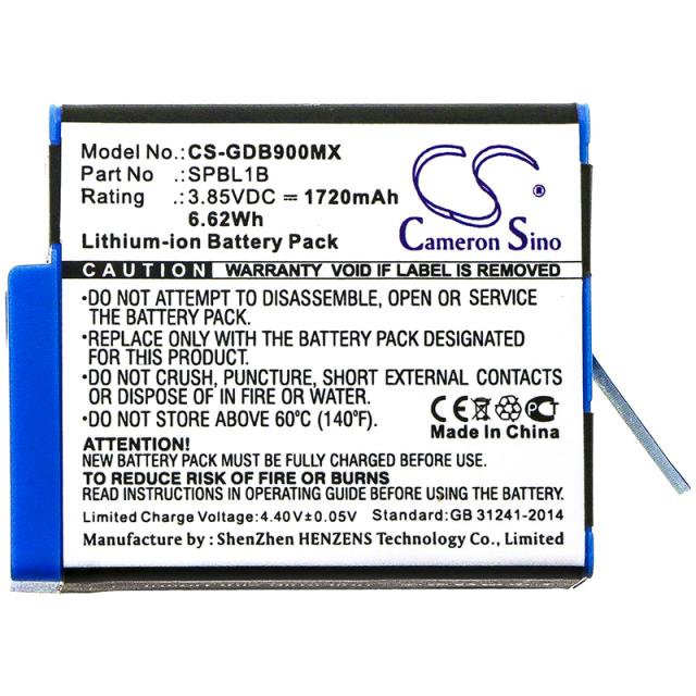 Батерия за камера GO PRO Hero 9; HERO 10; Hero 11; Hero 12  AHDBT-901  3,85V 1720mAh   LIIon Cameron Sino 
