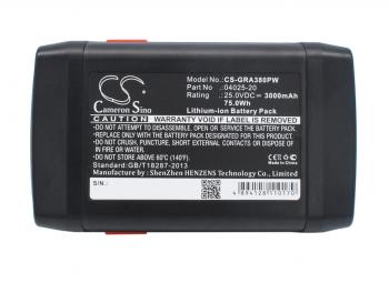 Camera Battery for Lawn Mower  GARDENA 648872, 8838, Accu-Spindelmaher 380 Li, 04025-20  25V 3000mAh Cameron Sino