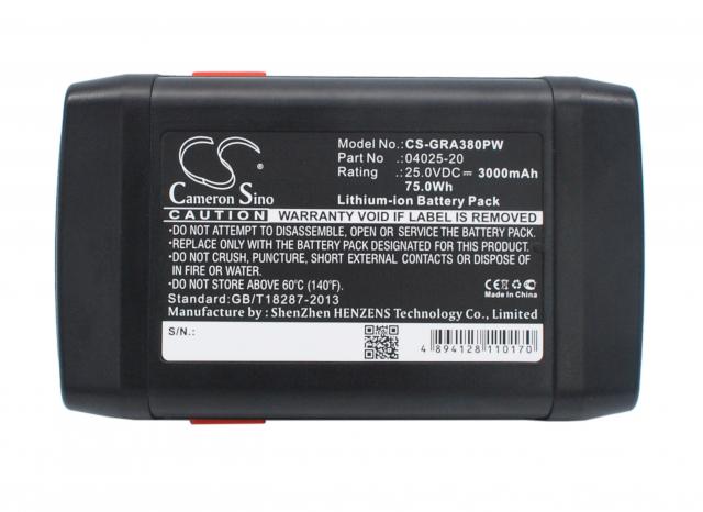 Батерия Cameron Sino, За косачка робот GARDENA 648872, 8838, Accu-Spindelmaher 380 Li, 04025-20  25V 3000mAh Cameron Sino 