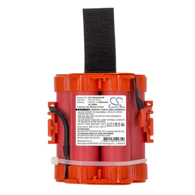 Батерия Cameron Sino, За косачка робот GARDENA Mahroboter R40Li, R38LI  HUSKVARNA Automower 105, 305,308 586  18V 2500mAh Cameron Sino 
