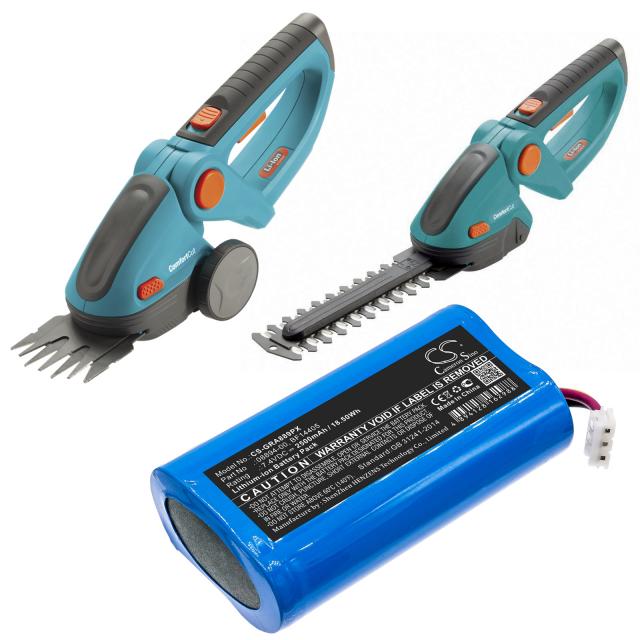 Battery for rechargeable scissors for grass GARDENA ComfortCut 8893, ComfortCut 8895, D-89079 Ulm  7.4V 2500mAh Cameron Sino 