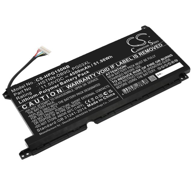 Батерия за лаптоп HP GAMING PAVILION 15-DK0009NG, Pavilion Gaming 16-A0006NM, HSTNN-DB9G PG03XL LipO 11.55V 4500mAh CAMERON SINO 