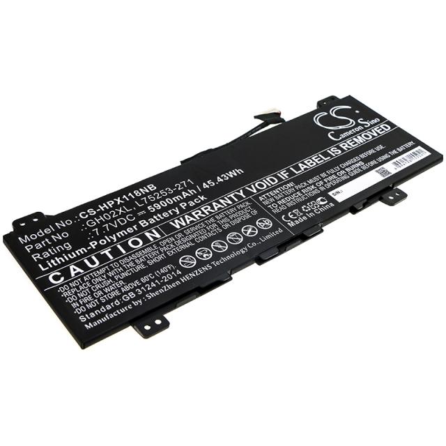 Laptop Battery for  HP Chromebook 14 G6 10X23EA; Chromebook X360 13B-CA0000SI; HSTNN-DB9M LiPo 7.7V 5900mAh CAMERON SINO 