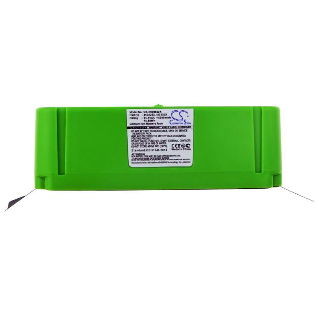 Camera Battery for Vacuum cleaner  iRobot Roomba 614, Roomba 640, 652, 680,690, 850, 980  4374392  LiIon 14,4V 5200mAh CAMERON SINO 