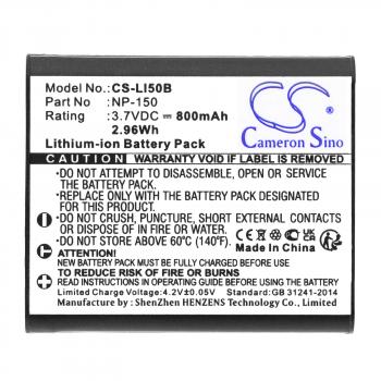 Camera Battery for OLYMPUS Li50 LiIon 3.7V 800mAh Cameron Sino