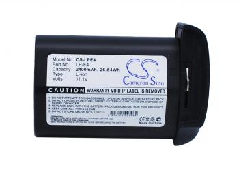 Camera Battery for CANON LPE4  LiIon 11.1V 2400mAh  Cameron Sino