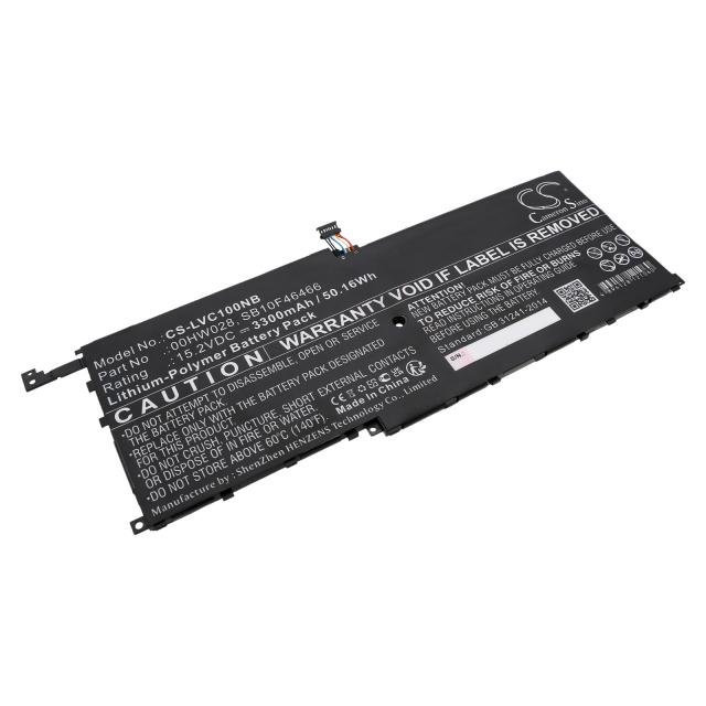 Laptop Battery for LENOVO ThinkPad X1 20FBS0L900, ThinkPad X1 Yoga 20FQA04TAU, 00HW028 LiPo 15.2V 3300 mAh CAMERON SINO 