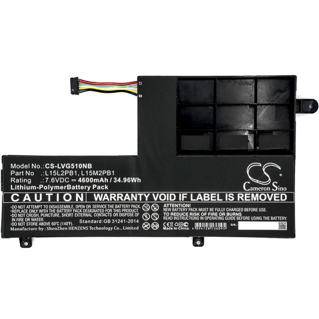 Laptop Battery for LENOVO YOGA 510-14IKB 80YM, Yoga 510-15ISK, L15C2PB1 LiPo 7.6V  4600 mAh CAMERON SINO 