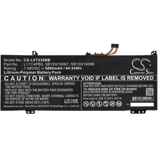 Laptop Battery for LENOVO IdeaPad 530S, Yoga 530-14A  L17C4PB0 7,68V 5800mAh LiPo CAMERON SINO 