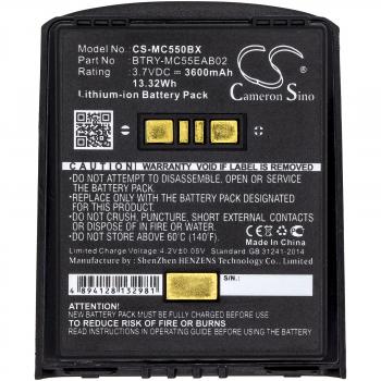 Camera Battery for  barcode scanner Symbol MC55 MC5574  LiIon  3.7V 3600mAh Cameron Sino