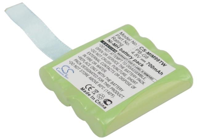 Camera Battery for Two-Way Radio  MIDLAND 456R, G6, G8  PB-G8   NIMH  4,8V 700mA Cameron Sino 