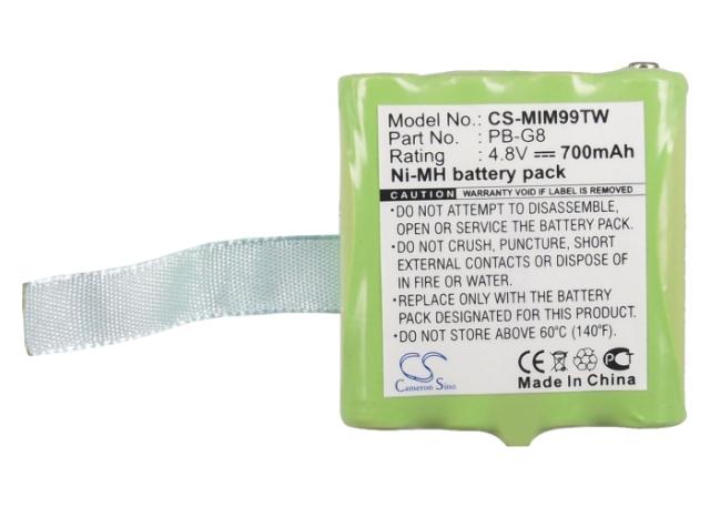 Camera Battery for Two-Way Radio  MIDLAND 456R, G6, G8  PB-G8   NIMH  4,8V 700mA Cameron Sino 
