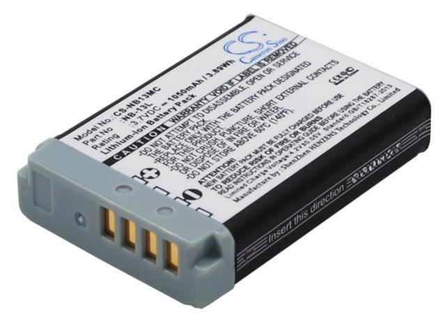 Camera Battery for CANON NB13MC  NB13L  3,7V 1050 mAh  LiIon Cameron Sino 