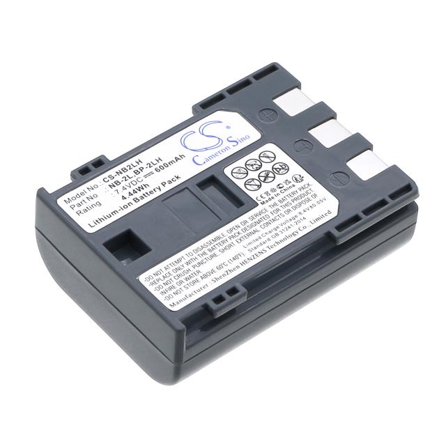 Camera Battery for CANON NB2LH LiIon 7.4V 600mAh Cameron Sino 