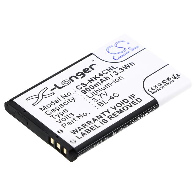 Mobile battery for  NOKIA 6100, 6200, 107, 108  BL-4C  LiIon 3,7V 900mAh CAMERON SINO 