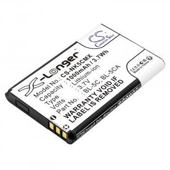 Mobile battery CAMERON SINO BL-5C, for Nokia 105 2700 3110 5130 6230 E50, 3.7V, 1000mAh