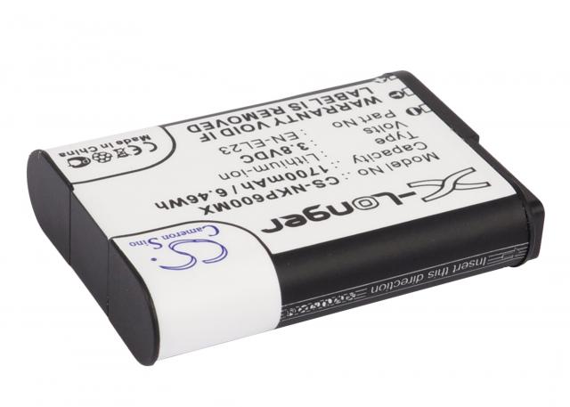 Camera Battery for NIKON EN-E23  Coolpix P600; P900  LiIon 3,8V  1700mAh  Cameron Sino 