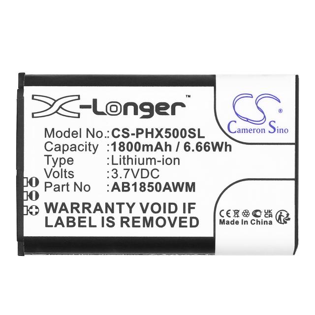 Mobile battery   PHILIPS AB1720AWM, AB1790AWM, Xenium 9A9K LiIon 3,7V 1800mAh CAMERON SINO 