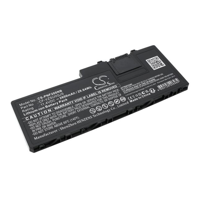 Laptop Battery for Panasonic CF-VZSU0QJS, Toughbook CF-20, Toughpad FZ-A2 LiIon 11,4V 2600mAh CAMERON SINO 