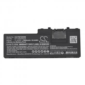 Laptop Battery for Panasonic CF-VZSU0QJS, Toughbook CF-20, Toughpad FZ-A2 LiIon 11,4V 2600mAh CAMERON SINO