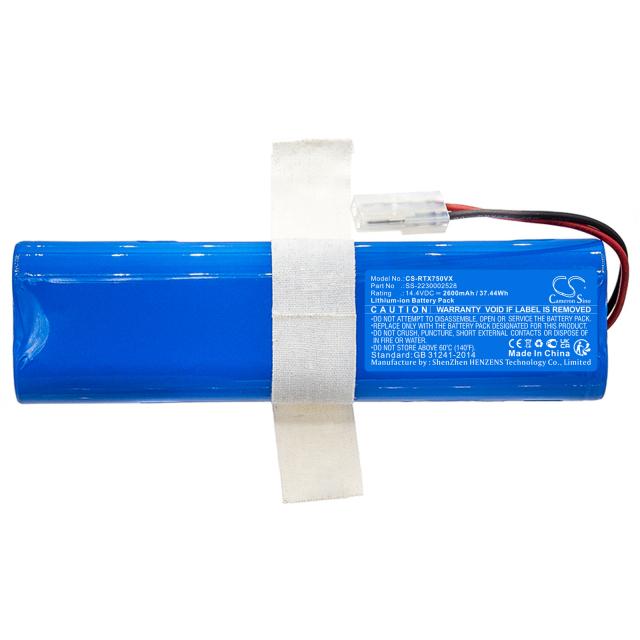 Camera Battery for Vacuum cleaner  Rowenta RG7975WH/NS0, RG7987WH/NS0 SS-2230002528  LiIon 14,4V 2600mAh CAMERON SINO 