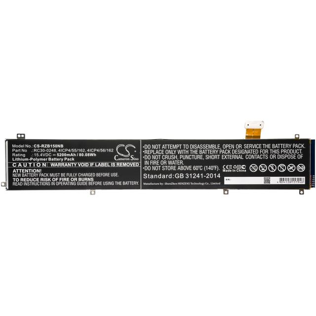 Laptop Battery for RAZER BLADE 2070, Blade 15, RZ09-02386E91  RC30-0248 LiPo 15.4V 5200 mAh Cameron Sino 