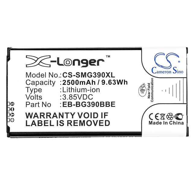 Mobile battery  SAMSUNG Galaxy Xcover 4, SM-G390 EB-BG390BBE  LiIon 3,85V 2500mAh CAMERON SINO 