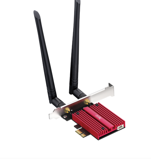 Мрежова карта Cudy WE9300, PCIe, 3-бандов, 5.7 Gbps, 2.8 Gbps, 688 Mbps, WiFi, Bluetooth 5.4 