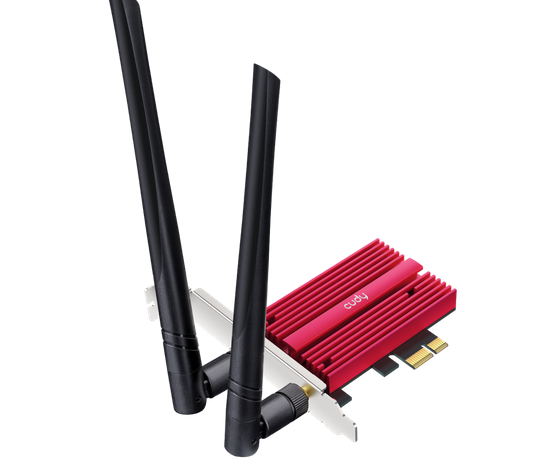 Мрежова карта Cudy WE9300, PCIe, 3-бандов, 5.7 Gbps, 2.8 Gbps, 688 Mbps, WiFi, Bluetooth 5.4 