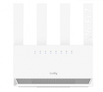 Безжичен рутер Cudy BE3600 Gigabit Dual Band Wi-Fi 7, 4x10/100/1000, 4x5dBi антени, бял