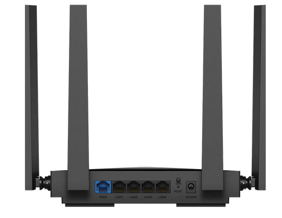 Безжичен рутер Cudy WR3600H, 1× 2.5GbE, 4× GbE, 2882 Mbps + 688 Mbps, 3.6 Gbps, Dual-Band Wi-Fi 7 ,  VPN Server and Client, 10/100/1000 
