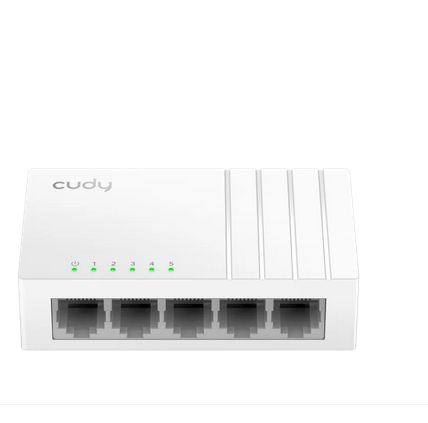Суич Cudy GS105U, 5 портов, 10/100/1000, Auto-MDI/MDIX, USB-C Port 