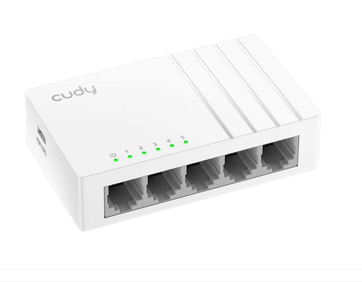 Суич Cudy GS105U, 5 портов, 10/100/1000, Auto-MDI/MDIX, USB-C Port 