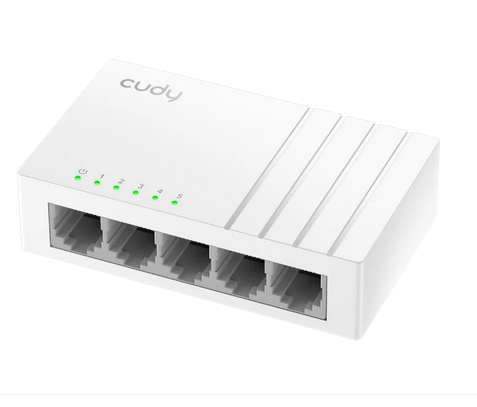 Суич Cudy GS105U, 5 портов, 10/100/1000, Auto-MDI/MDIX, USB-C Port 
