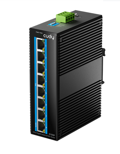 Cudy IG1008P Industrial 8-Port 10/100/1000M PoE+ Switch 65W 