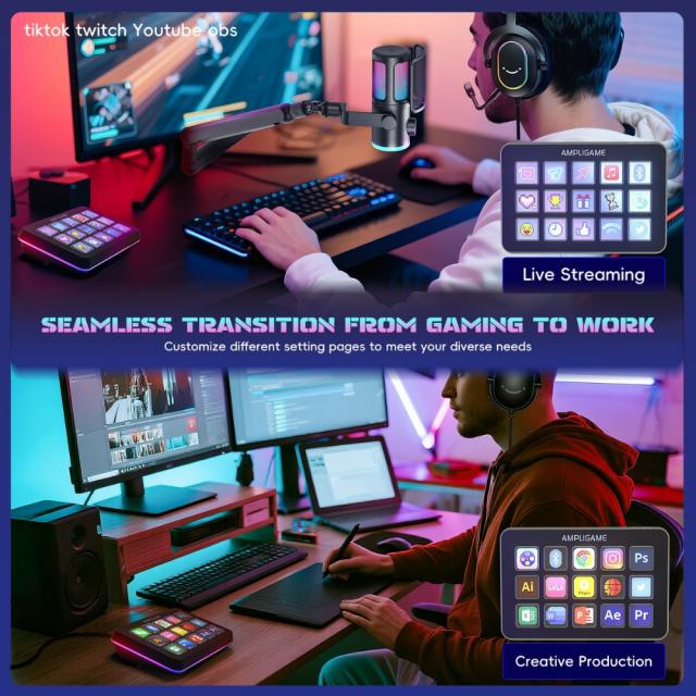 Контролер Fifine D6 Stream 15 Customized Keys and Software 